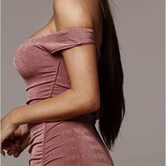 NWT,Windsor,Soft Mauve,BodyCon Dress,Drapes Arms Off Shoulders, Lovely,Size S - Picture 10 of 10